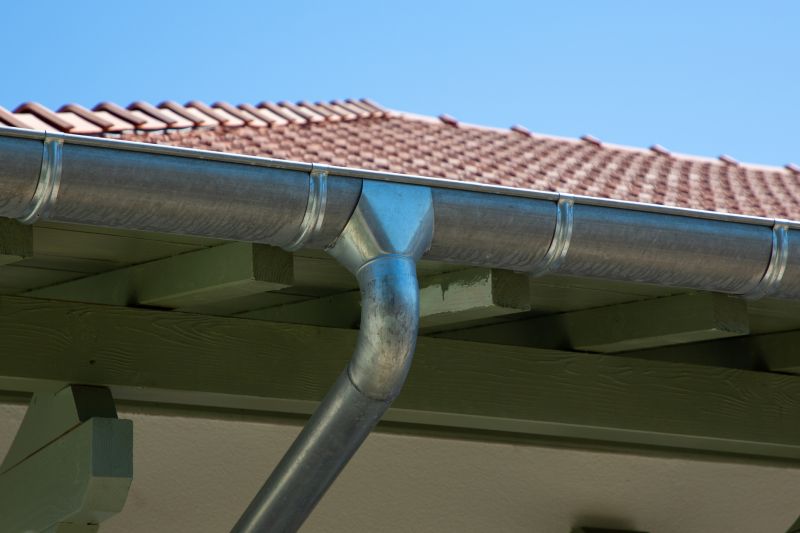 Seamless gutter sections being installed